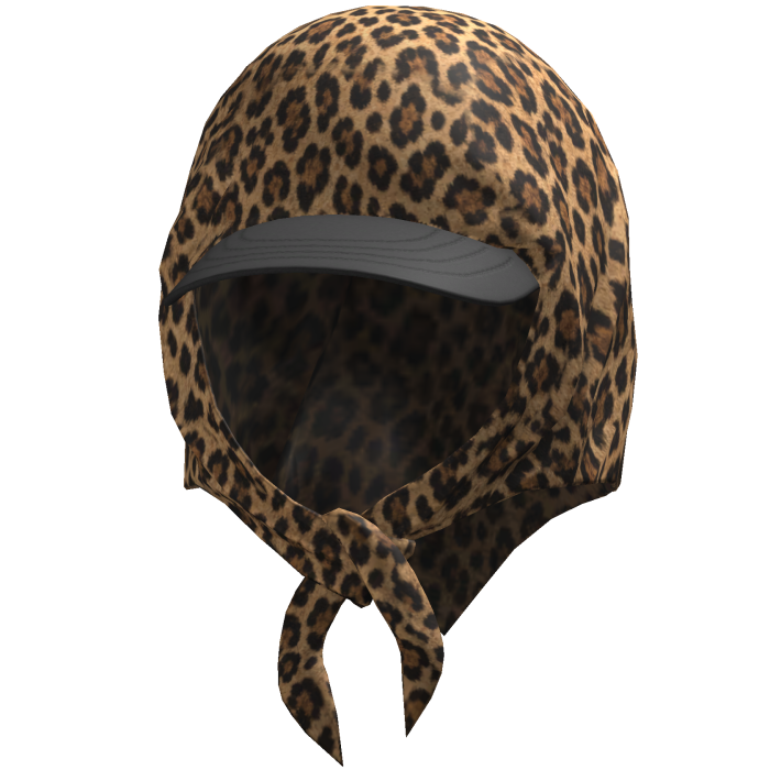M11! - Y2K Scarf Cap Leopard Print