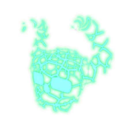 Emissive Glowing Spectral Skull of Nevermoor Addon