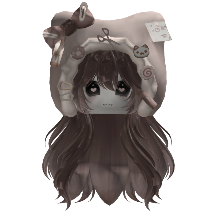 Cute Brown Cat Hood Moe Girl