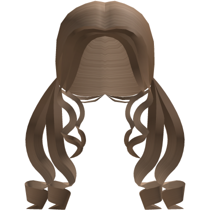 brown curly pigtails