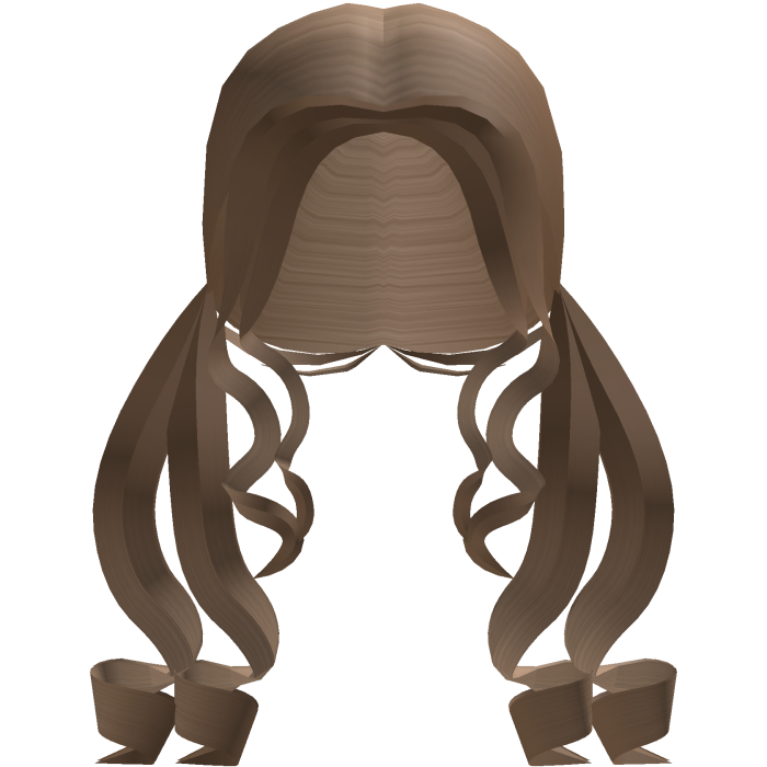 brown curly pigtails