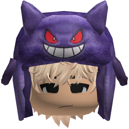 Purple Monster Ushanka w/ Emo Boy Face y2k Hair