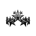 Black ancient star crown