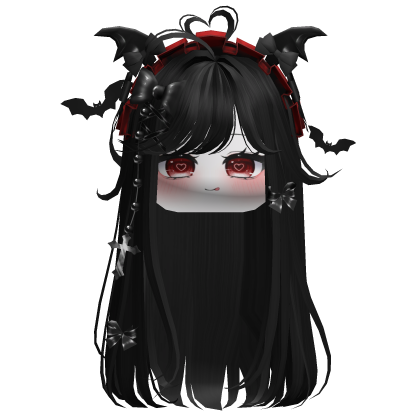Vamp Straight  Hair w/Headband (Black)