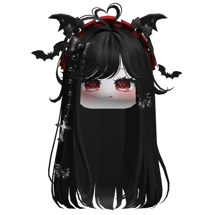 Vamp Straight  Hair w/Headband (Black)