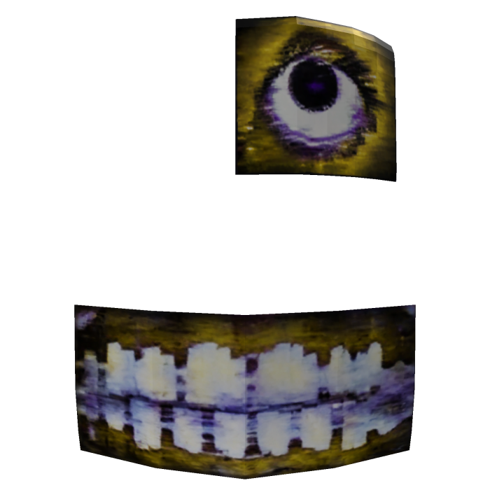 Yellow Creepy Grin Face Cover