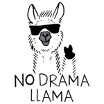 NO DRAMA LLAMA WITH GLASSES YAH BOIII