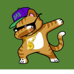 Dabbing cats group
