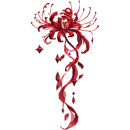 Red Jeweled Spider Lily Elegant Hair Piece