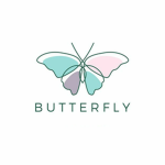 Blue butterfly soft