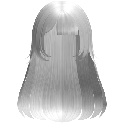 ♡﹒adorable long wispy layered hair in white Roblox item