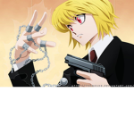 kurapika is now drownig in indescribable emptinss