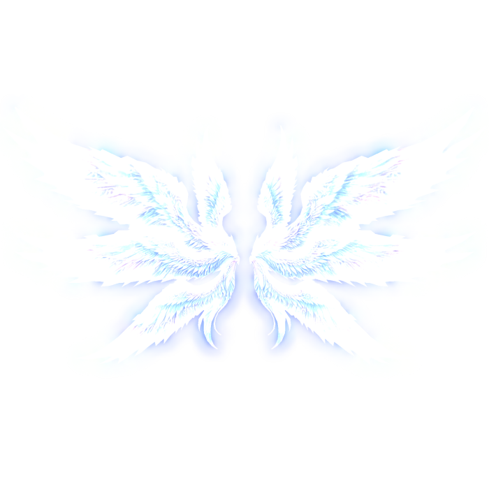 Glowing Bright Seraphim Wings - Emissive Blue