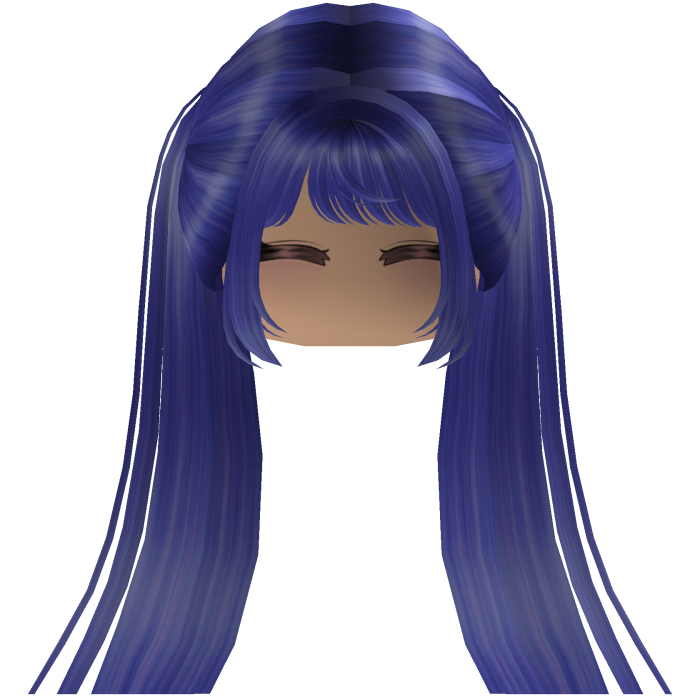 Cute emo y2k hair fluffy (blue)