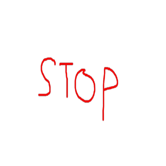 STOP (red) graffiti Roblox decal