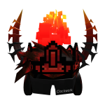 ⏳ RED Fire Hair + 8-Bit Crown + Clockwork + Horns