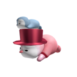 Penguin Hat Pudgy Pet (Rose Gold)