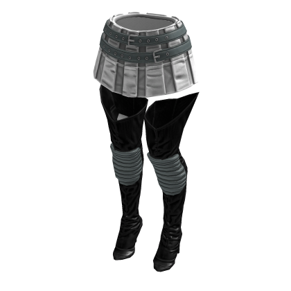 Fashionista Boot Chic Skirt (White Slate Grey)
