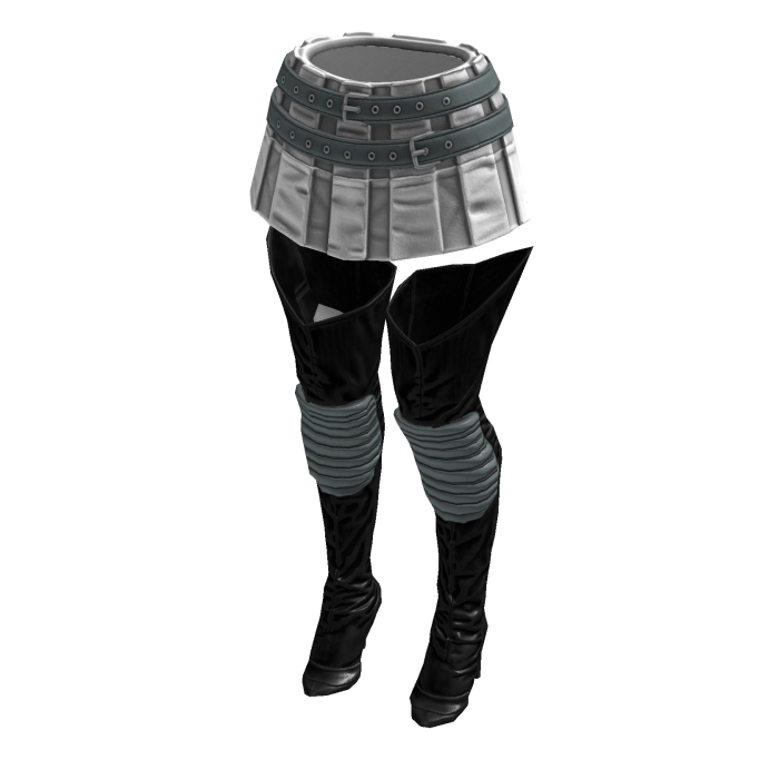 Fashionista Boot Chic Skirt (White Slate Grey)