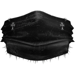 Black Spider Web Emo Chrome Face Mask