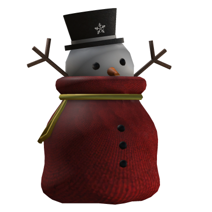 Roblox Item ❄️ Red Christmas Bag & Snowman w/ Top Hat