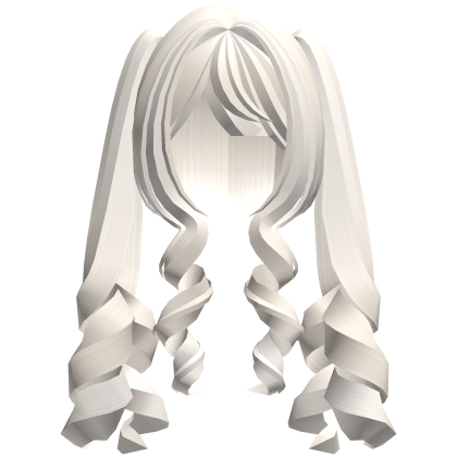 cute moe swirly long light blonde pigtails Roblox item