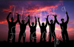 happy friends' group