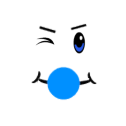 Blue Wistful Wink + Blue Bubble Trouble Face Roblox decal