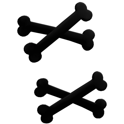 Bones Hair Clips Black