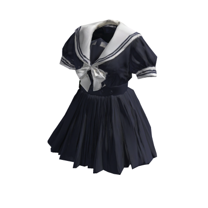 Navy Ribbon One-Piece Dress [PBR]