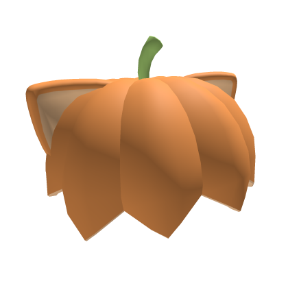 spooky cute halloween orange pumpkin cat earsv2