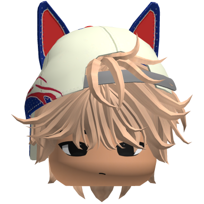 Blonde Hair cap Motorsports Anime emo Fluffy Y2k Roblox item