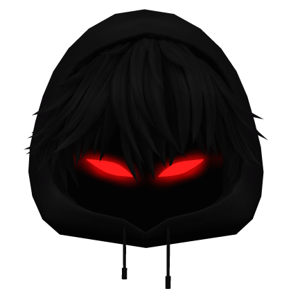 Black Messy Anime Boy Hair w/ Y2K anime hood (✔)