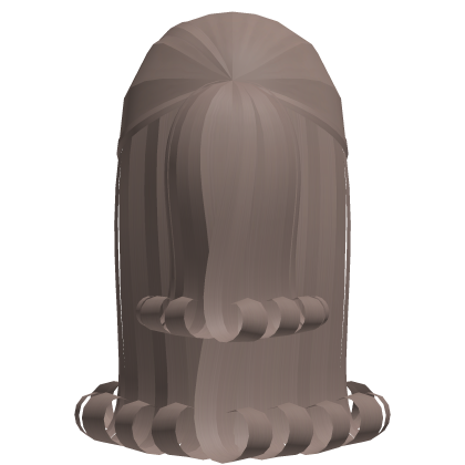 ♡ Dust Brown Half Ponytail & Flipped Curly Hair Roblox item