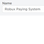 Robux Paying System
