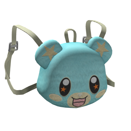 Fluffy Cute Kawaii Bear Backpack in Blue (1.0)