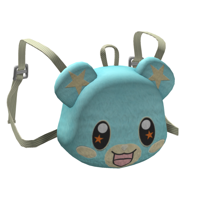 Fluffy Cute Kawaii Bear Backpack in Blue (1.0)