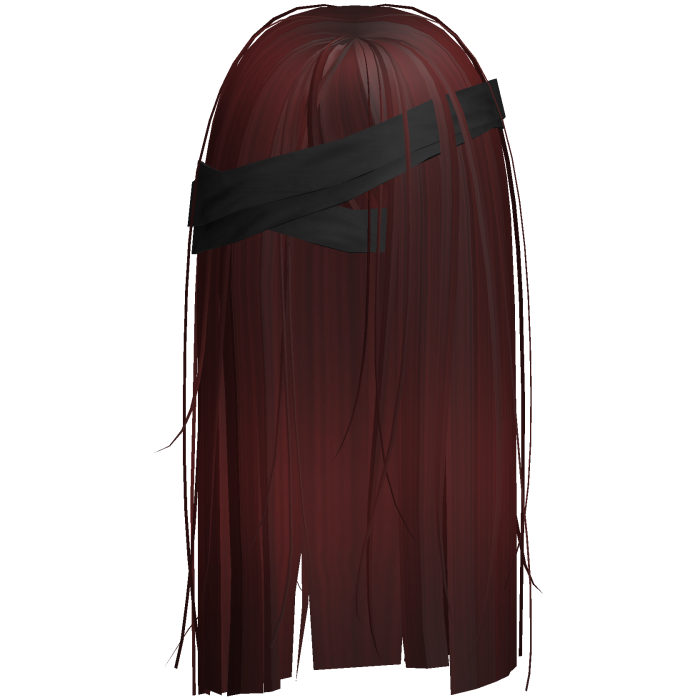 Horror Red Hair w Black Face Bandages