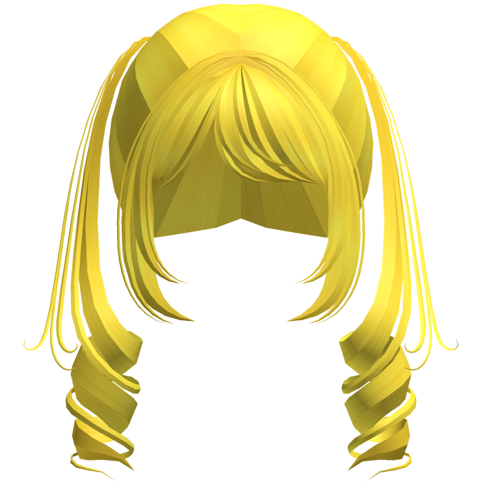 Cute Swirly Half-Up Pigtails (Yellow)