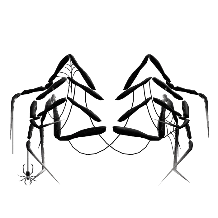 Black n White Spider Creepy Halloween Legs