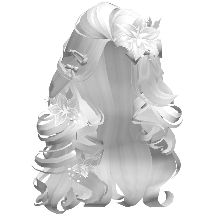 ♡ Christmas Blowout w/ Flowers (White)