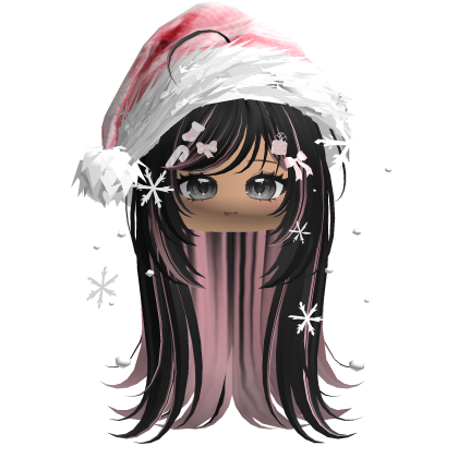 Emo Vamp Christmas Hair (Black&Pink)