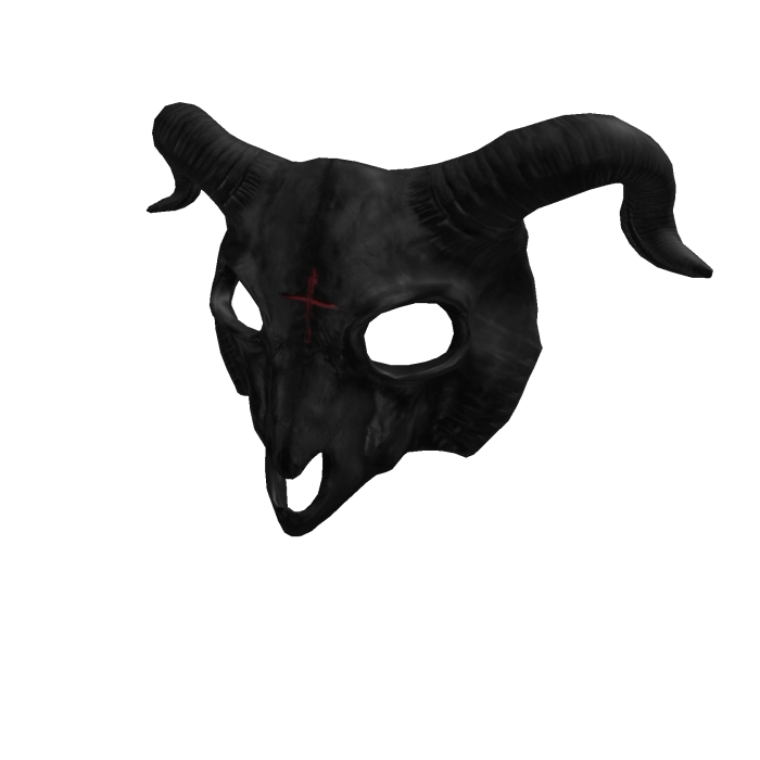 Black Horned Ram Skull Mask