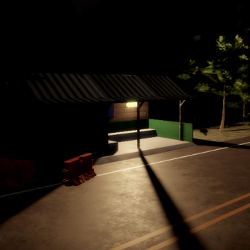 I walked through this weird village.