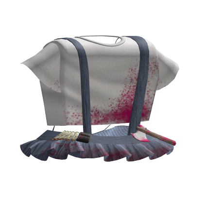 White & Pink Gothic Skirt Outfit - Hollow Bunny