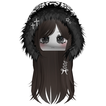 White Snow Leopard Hood Girl Brown