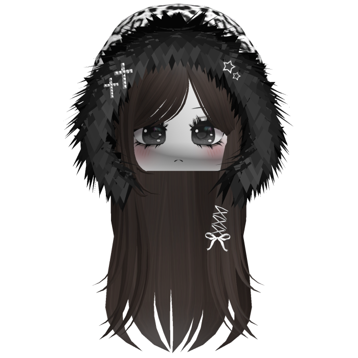 White Snow Leopard Hood Girl Brown