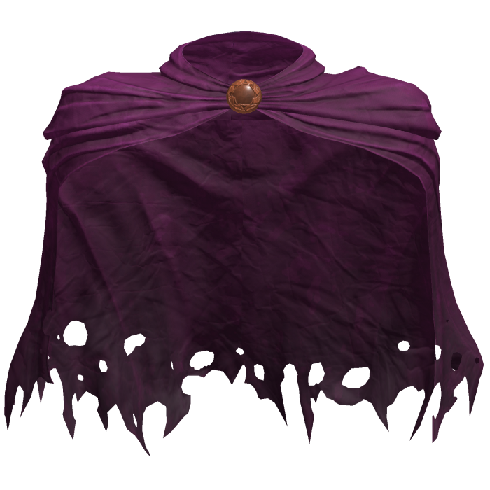 Worn Distressed Purple Paladin Cloak