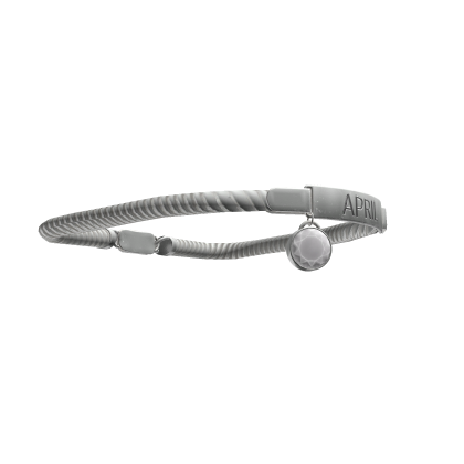 April Birthstone Bracelet in Silver thumbnail