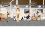 Horses in the barn magic